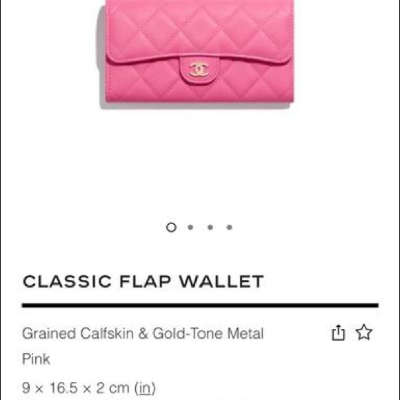 Brand new- Authentic Chanel calfskin pink wallet - Picture 10 of 10